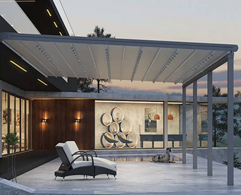 Kuşadası Tente Branda, Otomatik Tente Pergola Modeli 3 Kuşadası Tente Branda, Otomatik Tente Pergola Modeli 3